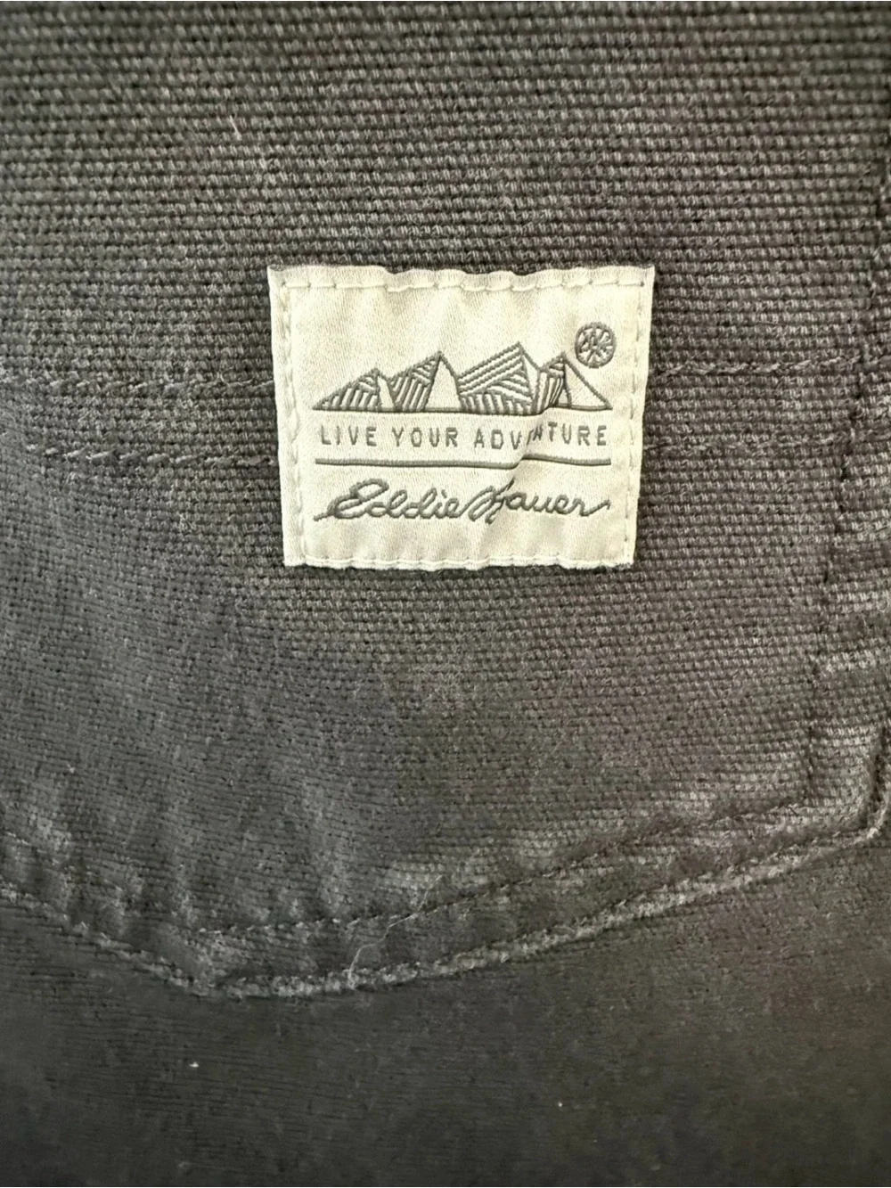 Eddie Bauer Jeans Mens 36/30 Dark Straight Fit Gray Classic City Workwear EUC